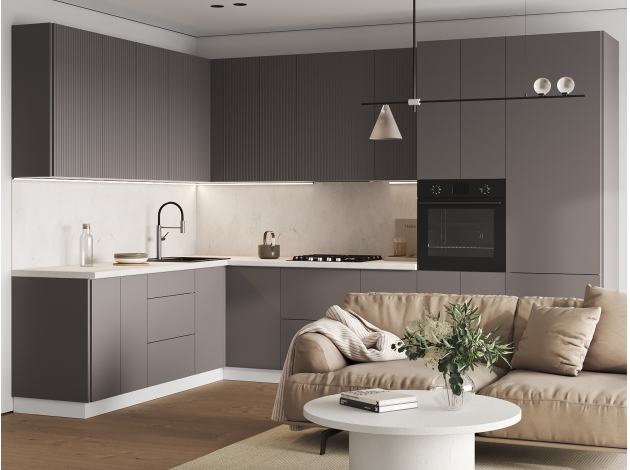 Высокий кухонный гарнитур Комби 320х220 см