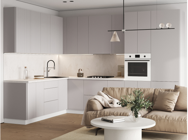 Высокий кухонный гарнитур Комби 320х220 см